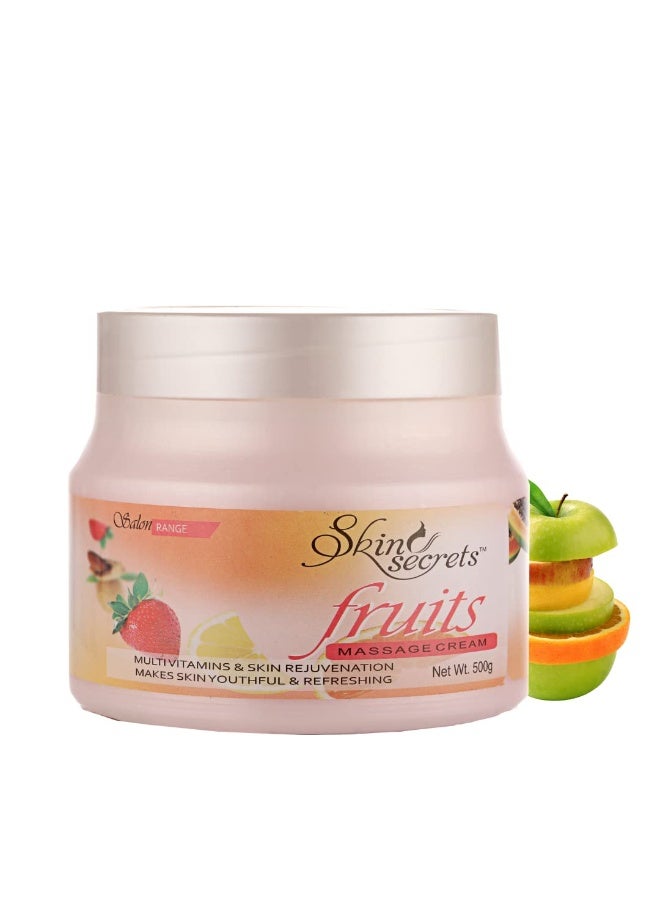 Skin Secrets Fruit Facial Massage Cream with Orange & Papaya Extract| Paraben Free, Cruelty Free & Vegan (500gm) - Image 1